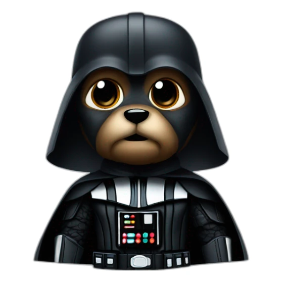 A bear in darth vader suit sticker