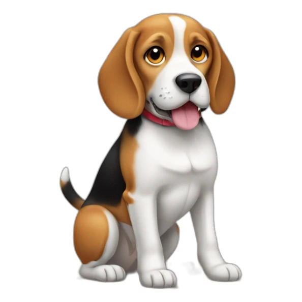 Beagle sur ses pattes avant sticker