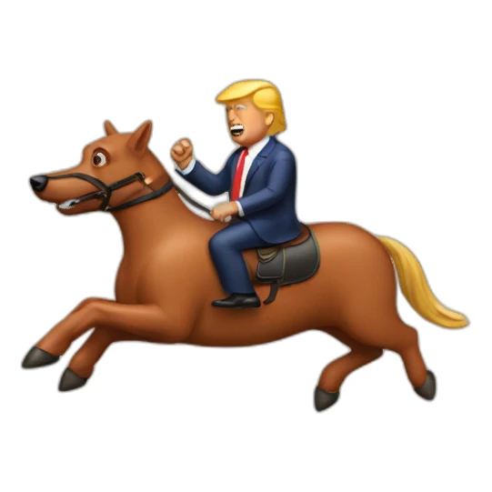 trump-riding-sausage sticker