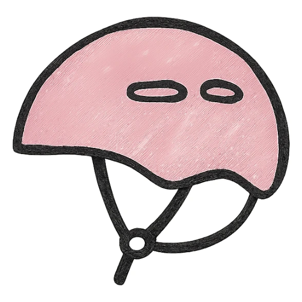 a pink helmet sticker