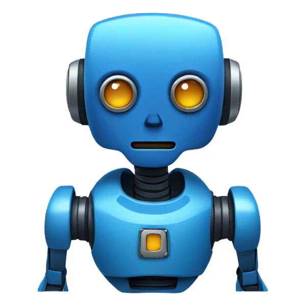 blue robot sticker