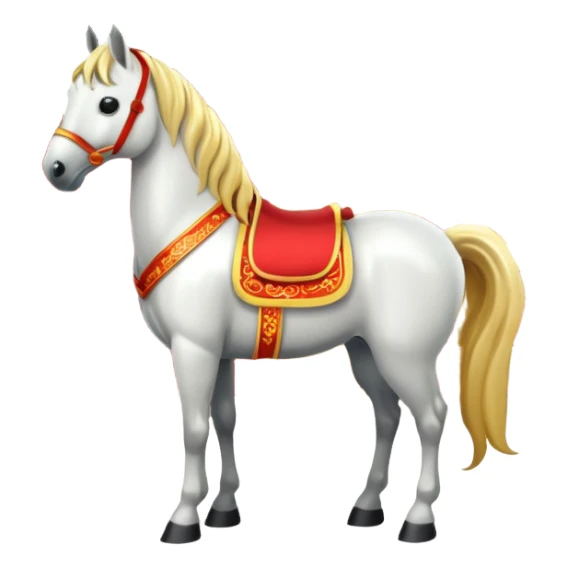 Chinese new year 马，我要有新年气氛的… 背景可以加屋子等吗… 可以加 新年快乐 2026 字眼吗？ sticker