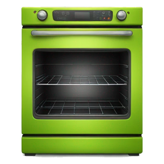 Realistic lime green oven isolated.  sticker