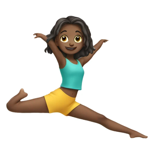 girl doing the splits sticker