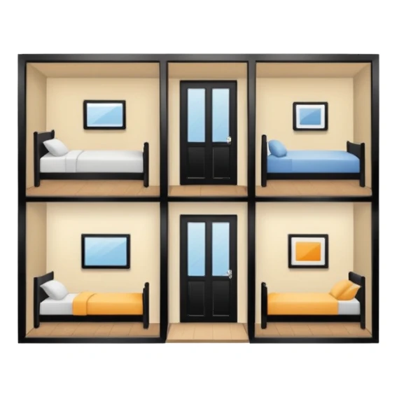 rooms beside each other sticker