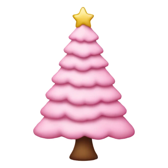 Make a baby pink Christmas tree sticker