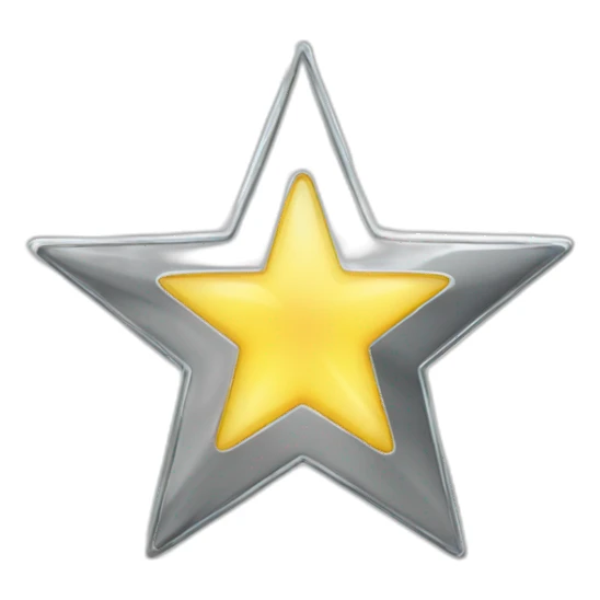Chrome sparkle star sticker