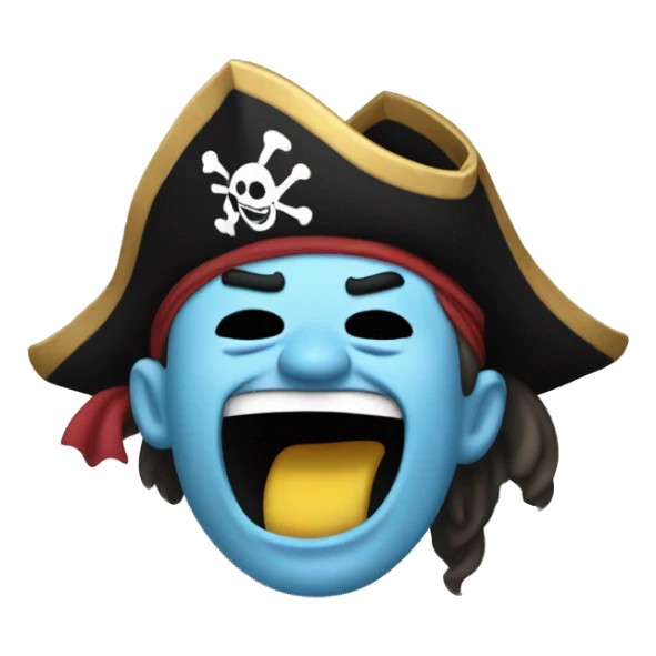 Laughing Crying Pirate, ROFL, Wheezing Laugh, Tears sticker