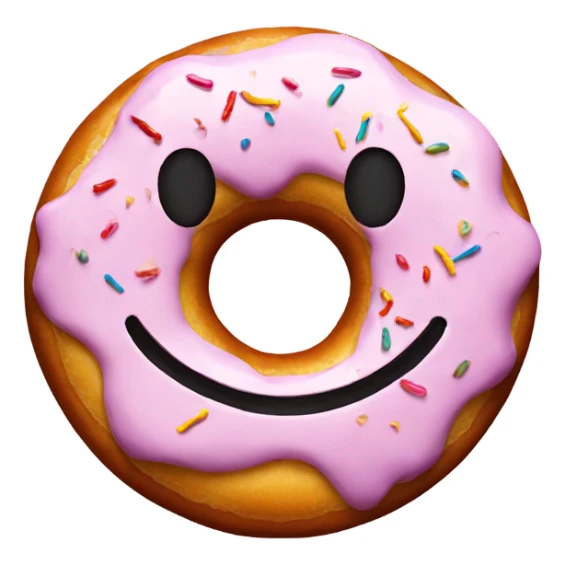 Donut with smile  sticker