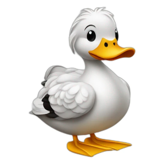 Canard sur zèbre sticker