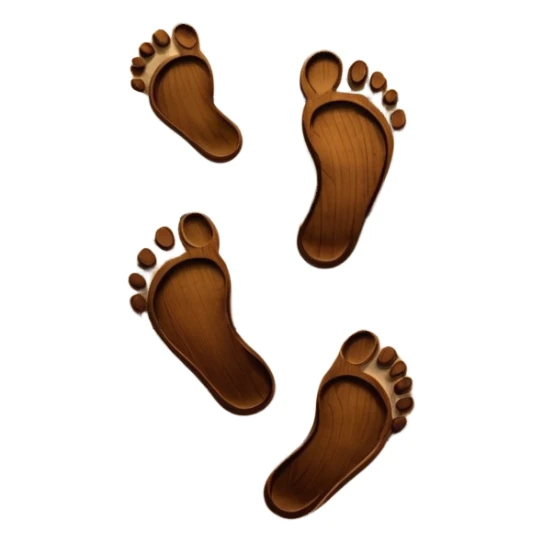 Footprints on a floor  sticker