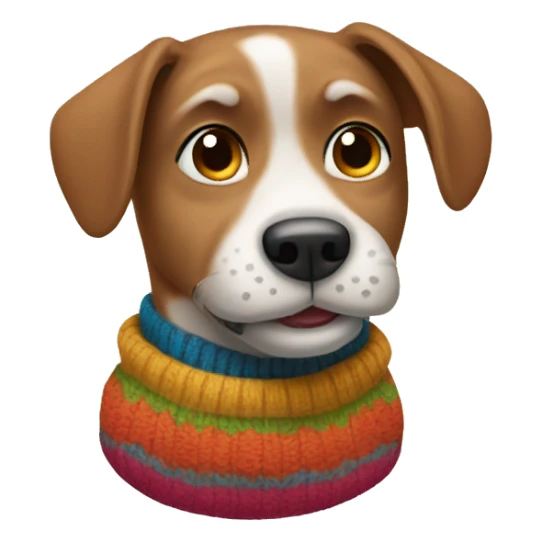 Dog wearing a sweater  sticker