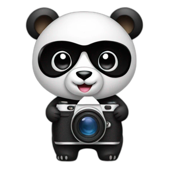Panda with camera sticker