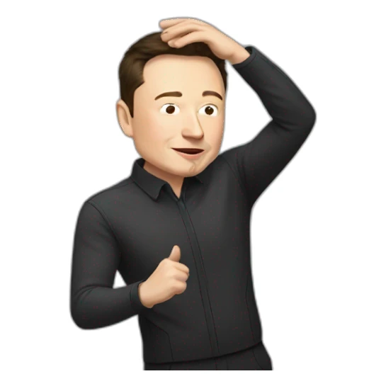 Elon musk doing a dab sticker