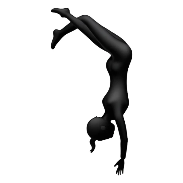 upside down figure silhouette sticker