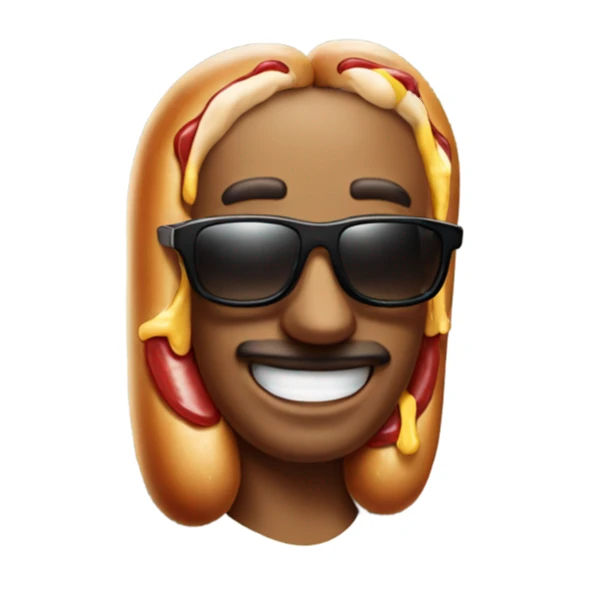 Hotdog man wearing sunglasses  sticker