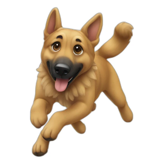 alsatian：diving：smoke sticker