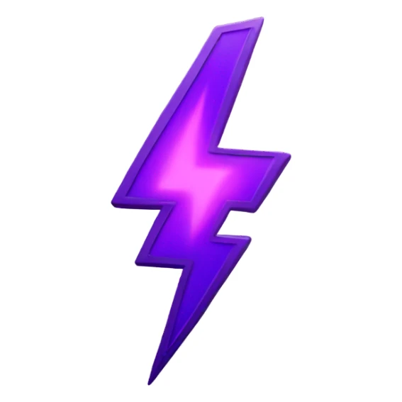 Purple lightning bolt sticker