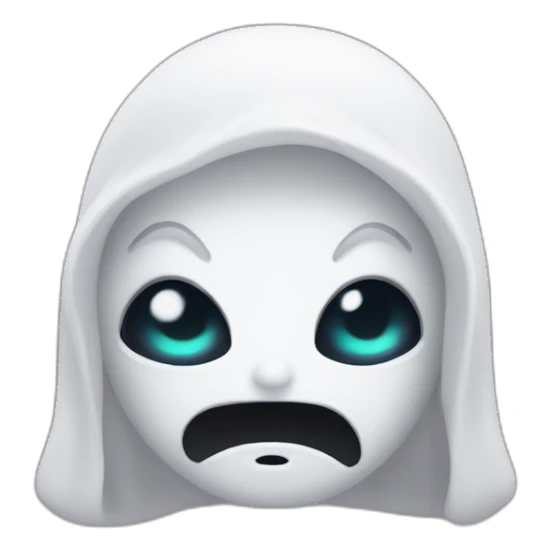 Spooky Casper with cute eyes sticker
