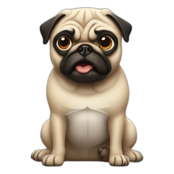 Angry pug sticker