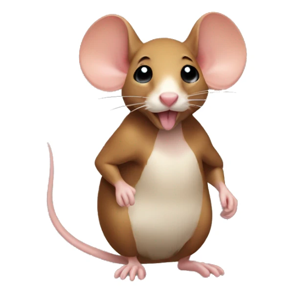 Short ear muscle mouse with turkey sticker