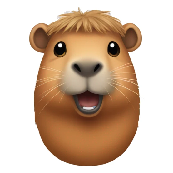 Capybara with bow in hair  sticker