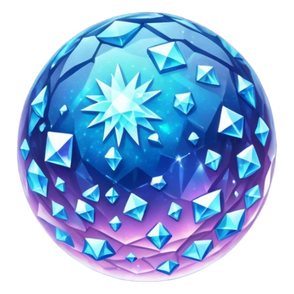 Crystal Planet – surface covered in glowing crystals sticker