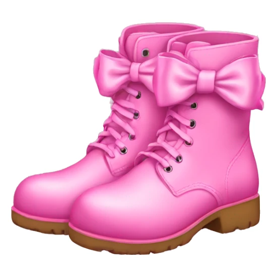 Pink boots with pink bows sticker