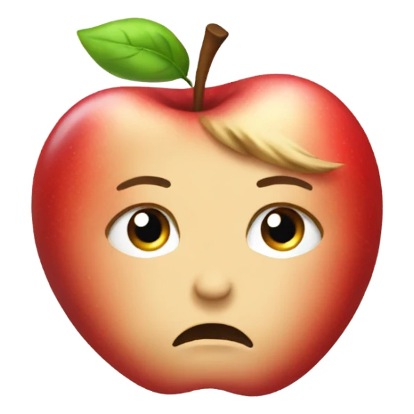 Sad apple wearing Taylor swift merch sticker