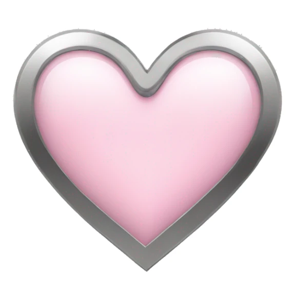 light pink heart with chrome  sticker