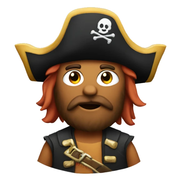 Rust mascot Ferris as a pirate sticker