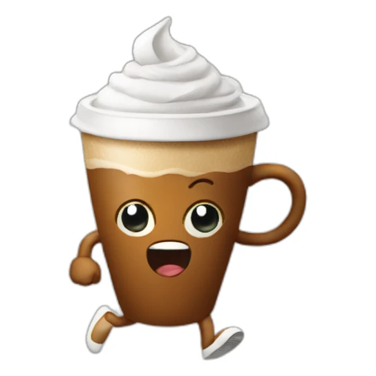 Running coffee sticker