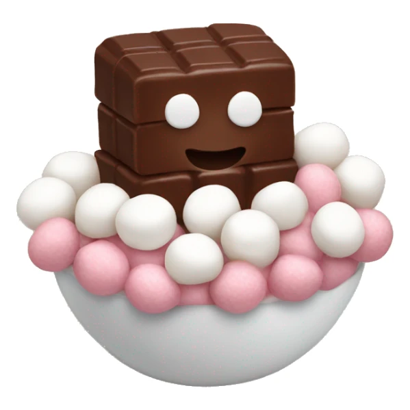 chocolate with marshmallows sticker