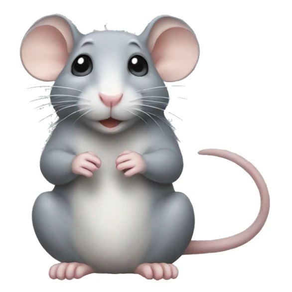 Pray grey  rat sticker