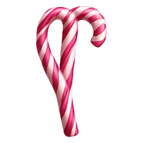 Pink candy cane heart sticker
