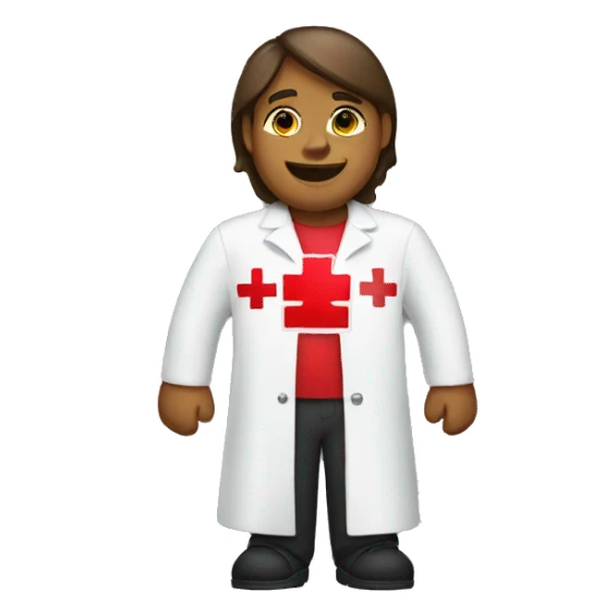 A red cross volunteer sticker