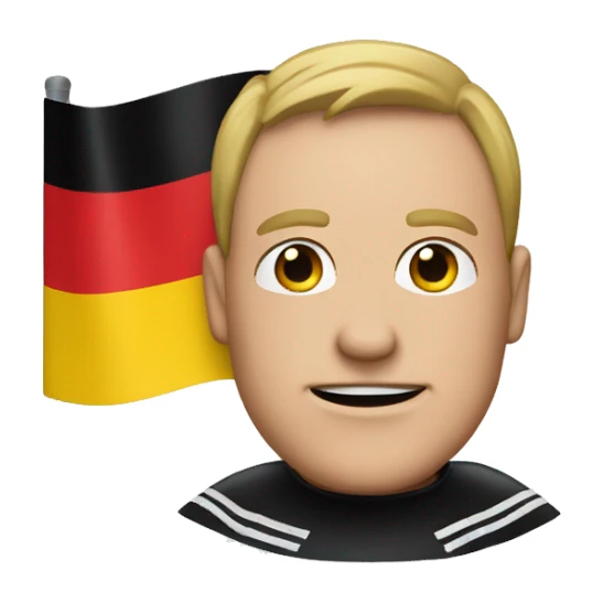 Schwarzer Mann mit Deutschland Flagge sticker