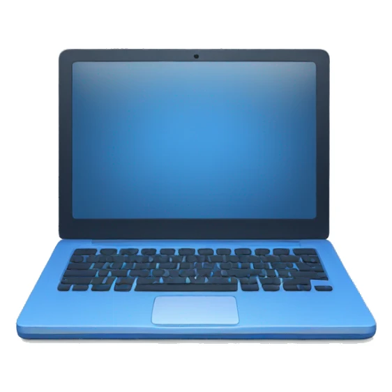 blue laptop sticker