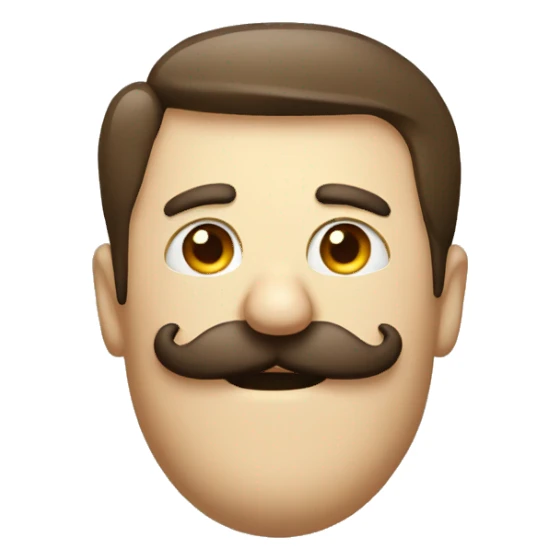 Funny moustache  sticker