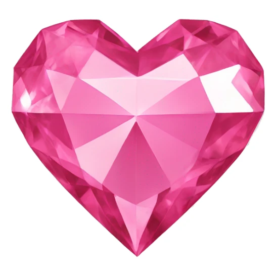 Pink diamond heart sticker