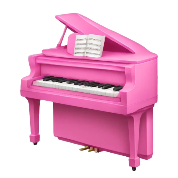 Pink piano sticker