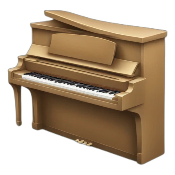 Chat avec un piano sticker