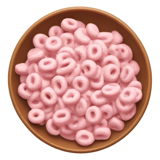 pastel pink cereal in bowl sticker