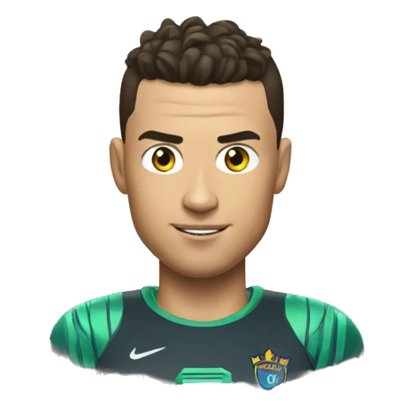 ronaldo playing video games , portrait sticker