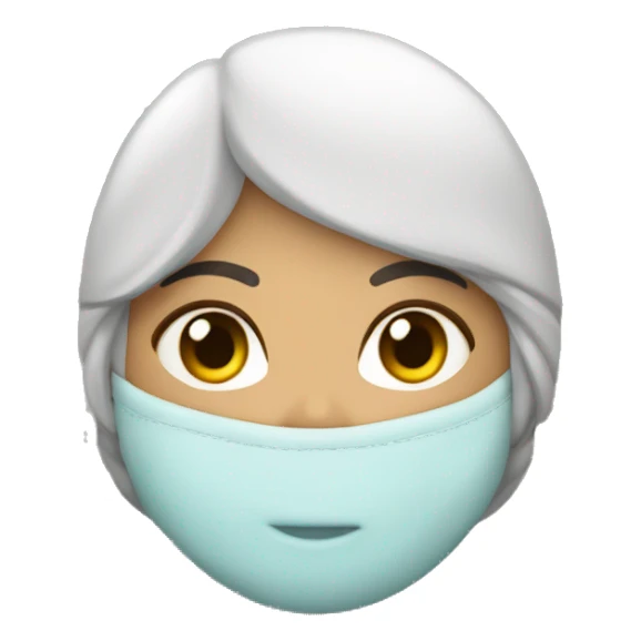 mujer morena crespa con buzo mrna sticker