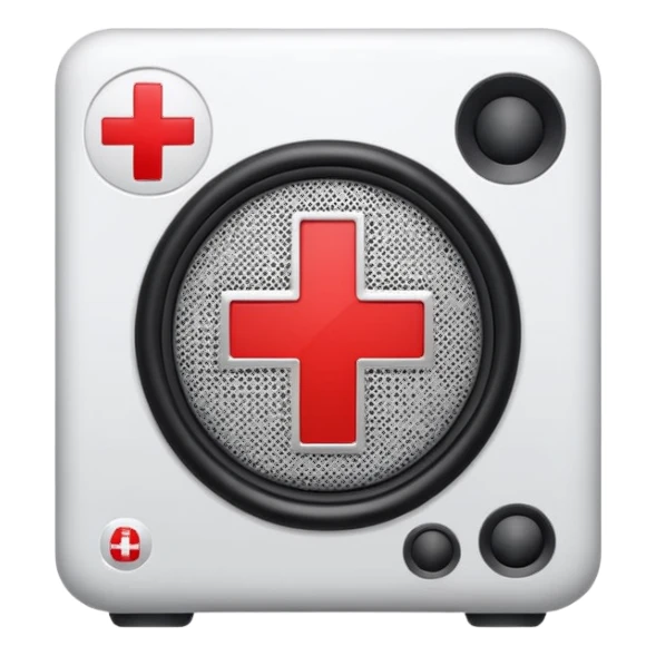 mac os icon speaker red cross sticker