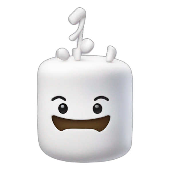 Marshmallow with music sticker