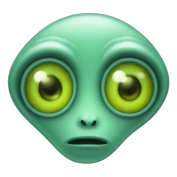 Alien with three eyes sticker