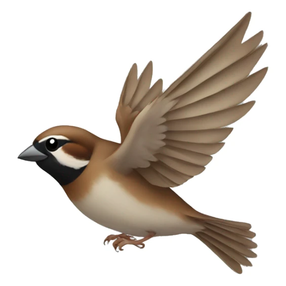 A sparrow flying  sticker