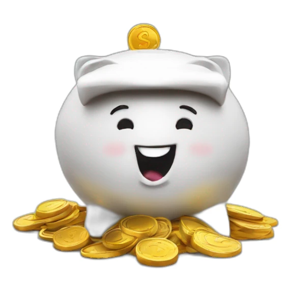 moneybox with coins ezplosion sticker